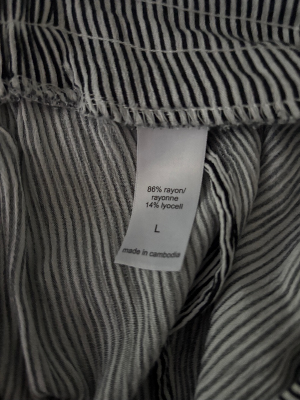 Maurices Black & White Striped Wide Leg Pants